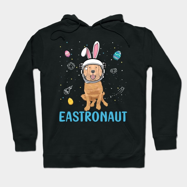 Eastronaut Golden Retriever Astronaut Easter Day Hoodie by cruztdk5